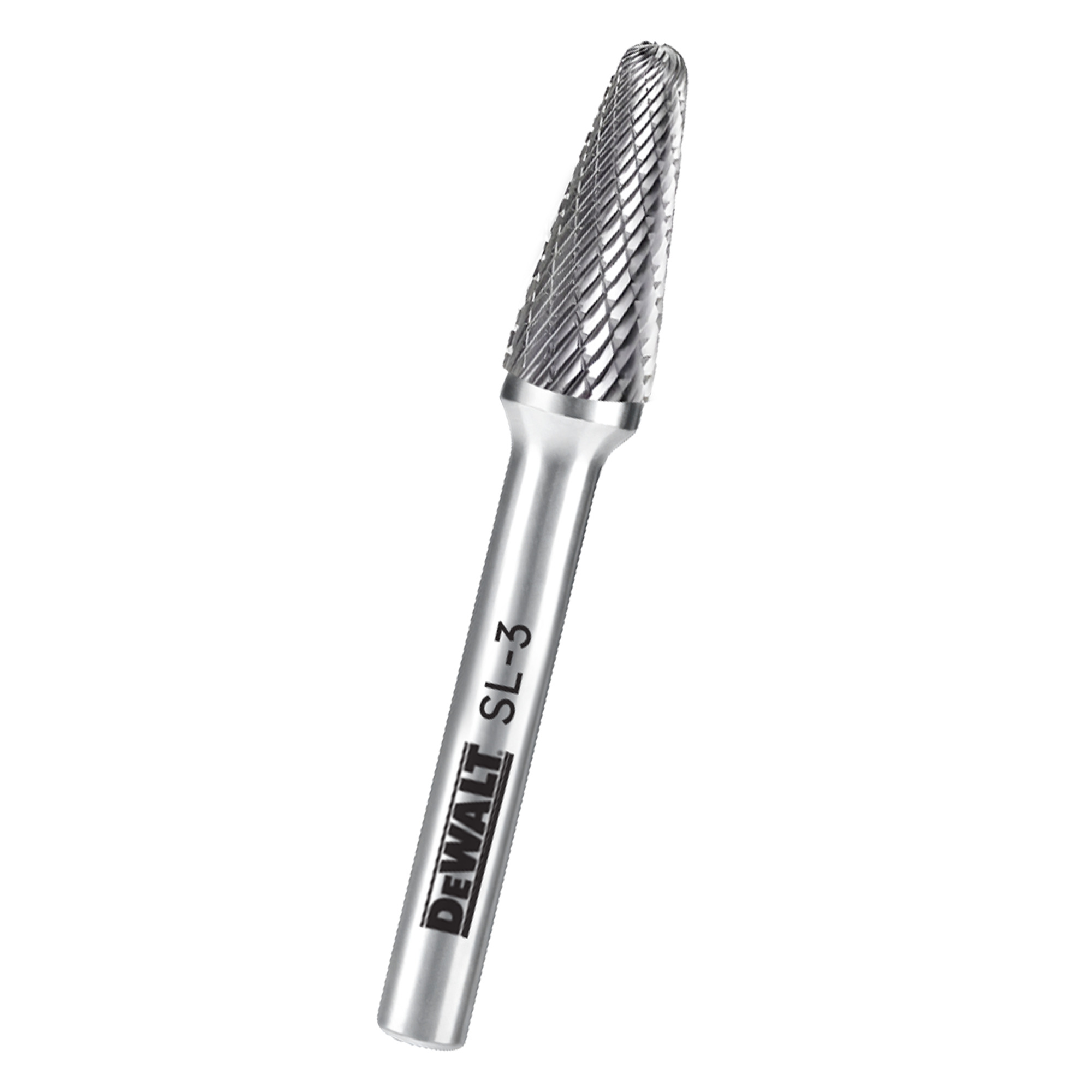 DeWalt Carbide Burr — SL-3, C10 Tungsten Carbide, Double-Cut Teeth, Model# DXCBTJSL3